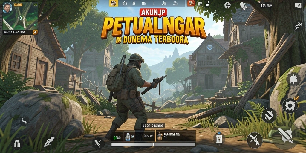 Gameplay menegangkan di dunia petualangan AKUNJP yang luas.