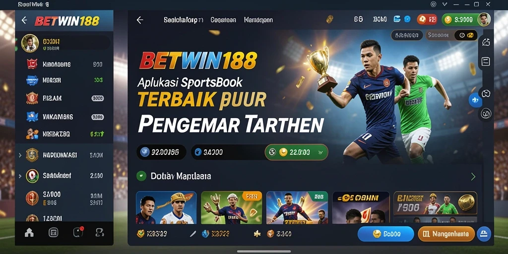 Tampilan menarik dari aplikasi BETWIN188 saat gameplay Sportsbook.
