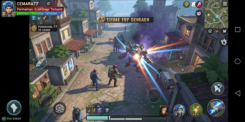 Tampilan gameplay menarik dari CEMARA77 dalam aksi strategi.