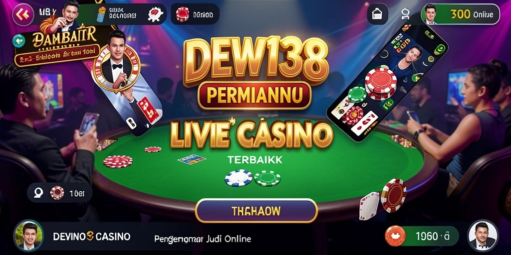 Tampilan gameplay Live Casino yang mendebarkan di DEWI138.