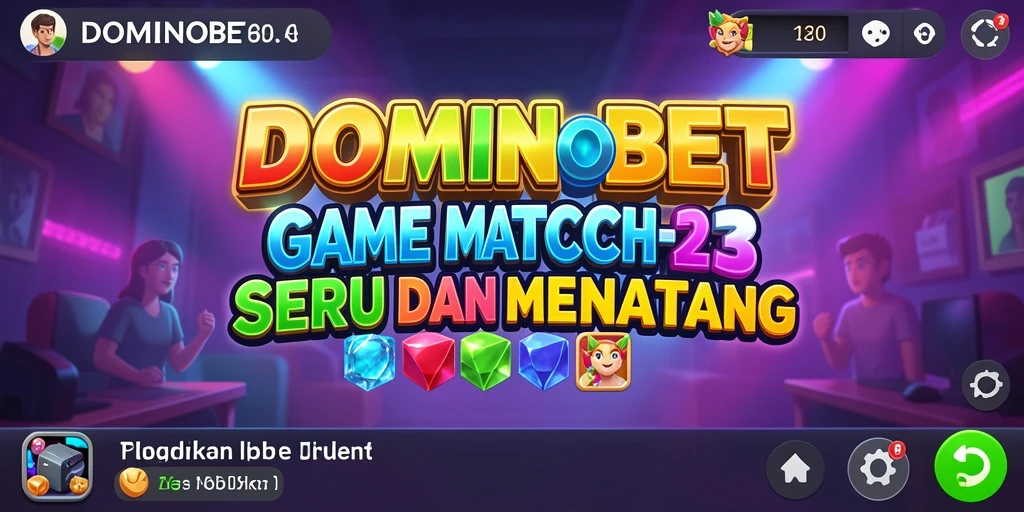 Screenshot gameplay DOMINOBET menampilkan tantangan Match-3 yang menyenangkan.