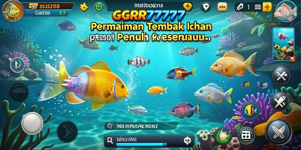 Screenshot gameplay GGR7777 menampilkan aksi menembak ikan yang seru.