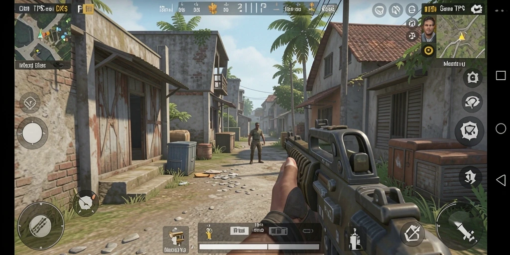 Tampilan menarik dari gameplay <strong>IDX66</strong> dalam aksi TPS.
