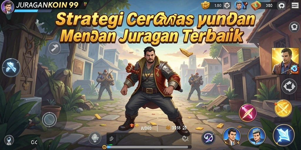 Screenshot gameplay JURAGANKOIN99 yang menunjukkan pertempuran strategis.