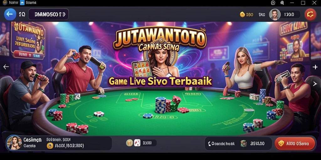 Tampilan menarik gameplay Live Casino di JUTAWANTOTO.