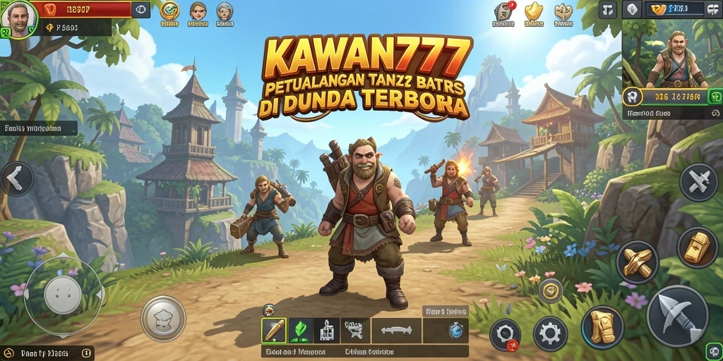 Menampilkan aksi seru dalam gameplay Open World KAWAN777.