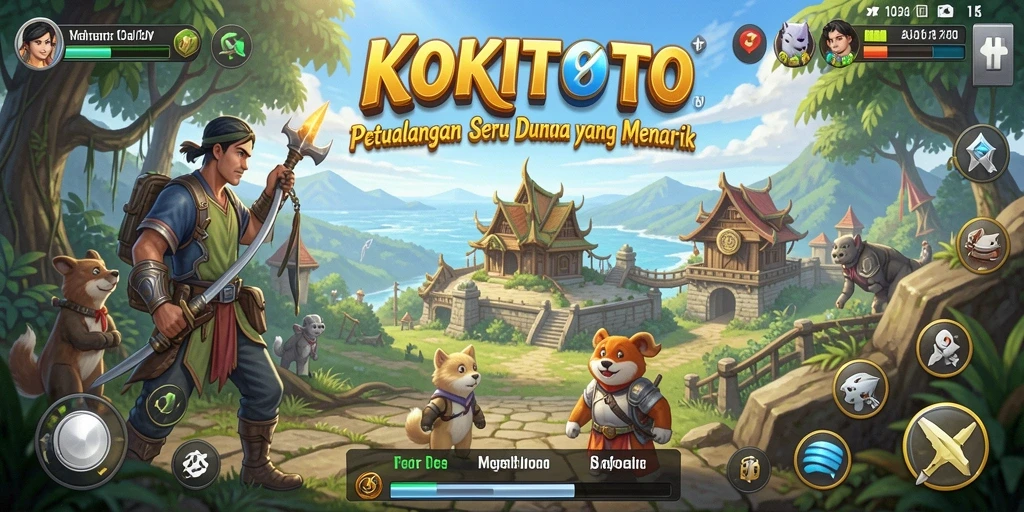 Tampilan screenshot KOKITOTO yang menampilkan aksi petualangan seru.