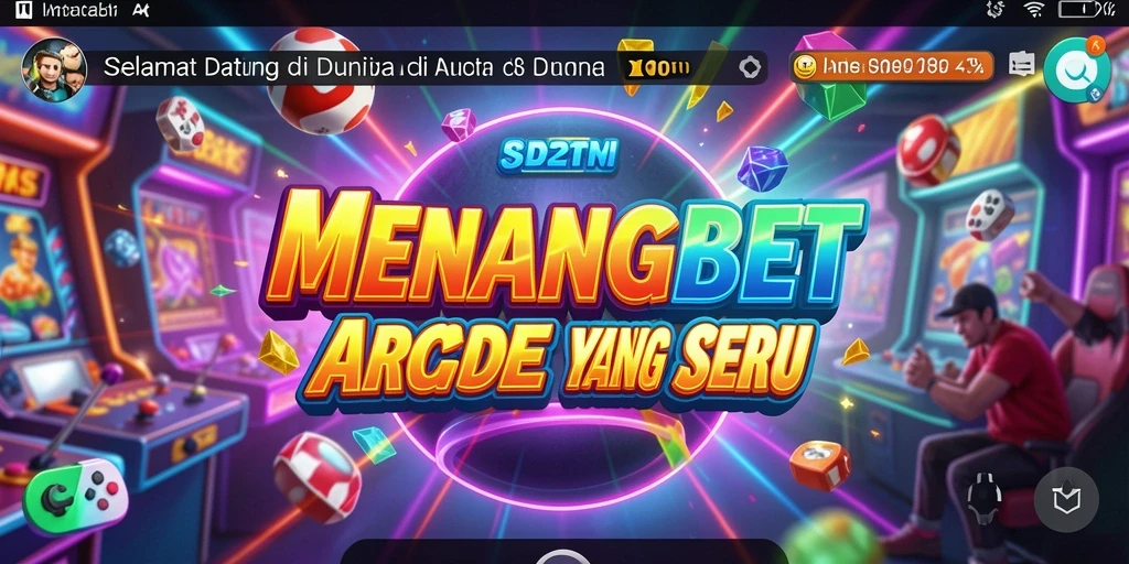 Tangkapan layar utama MENANGBET menampilkan aksi seru dalam permainan Arcade.