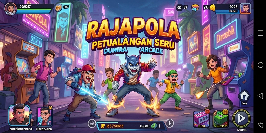 Tangkapan layar menunjukkan aksi seru dalam gameplay RAJAPOLA.