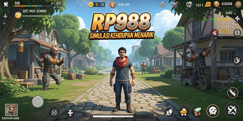 Tampilan utama gameplay RP888 menampilkan karakter dan lingkungan yang menarik.