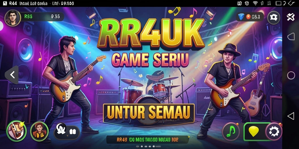 Screenshot gameplay RR44 yang menampilkan tantangan musik seru.