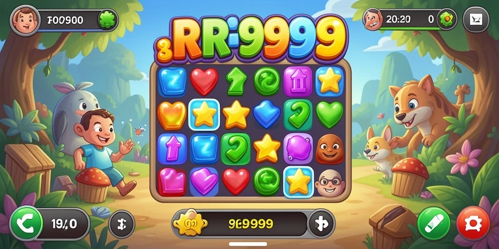 Gameplay seru RR999 dengan tantangan Match-3 yang mendebarkan.