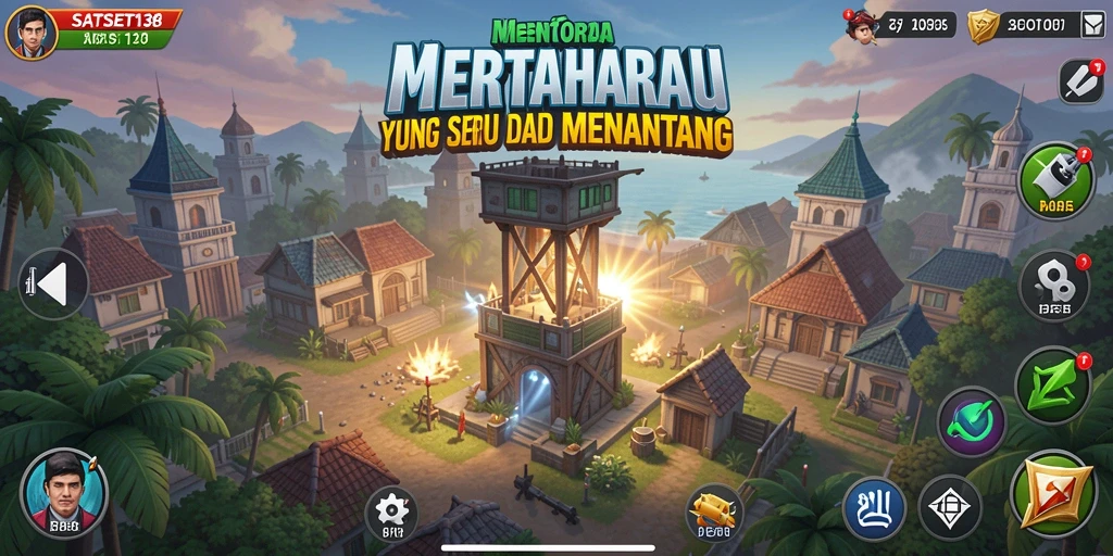Screenshot SATSET138 menampilkan gameplay yang intens dalam Tower Defense.