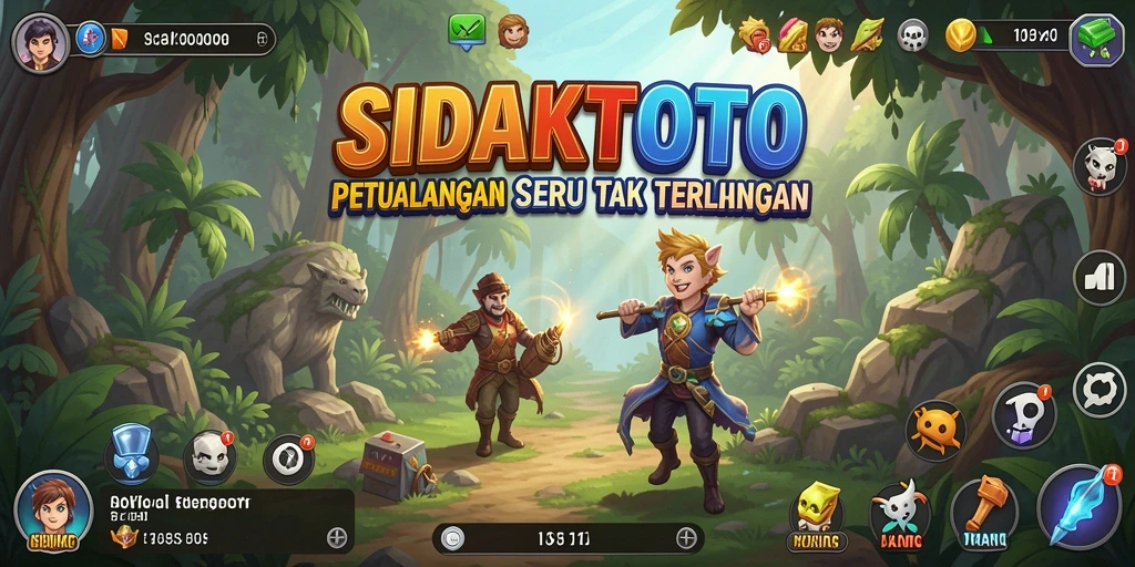Gameplay seru SIDAKTOTO di dunia petualangan yang luas.