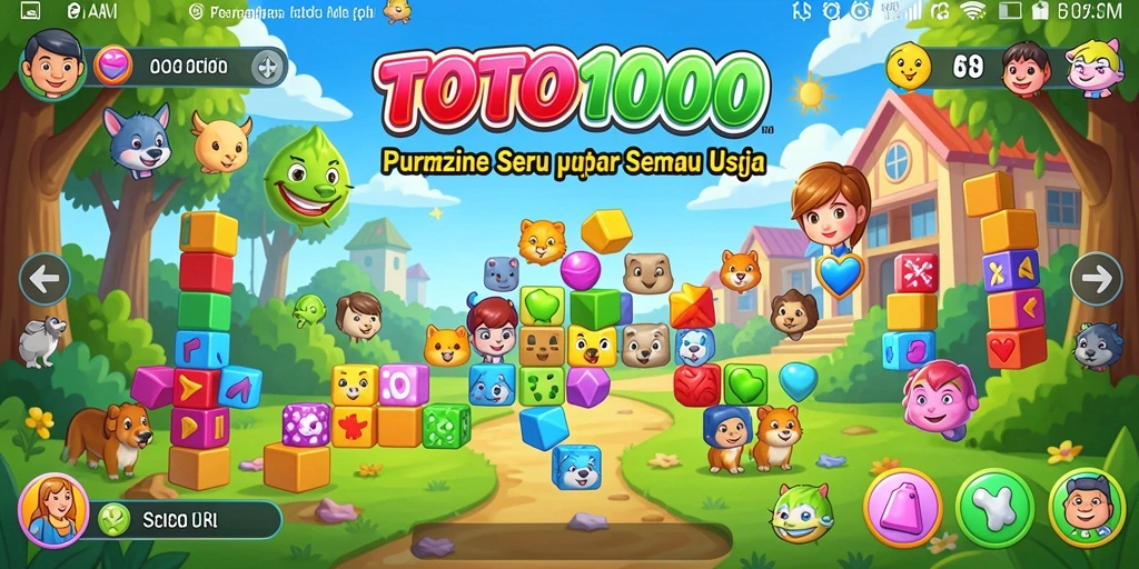 Screenshot gameplay TOTO1000 menunjukkan teka-teki menarik yang menantang.