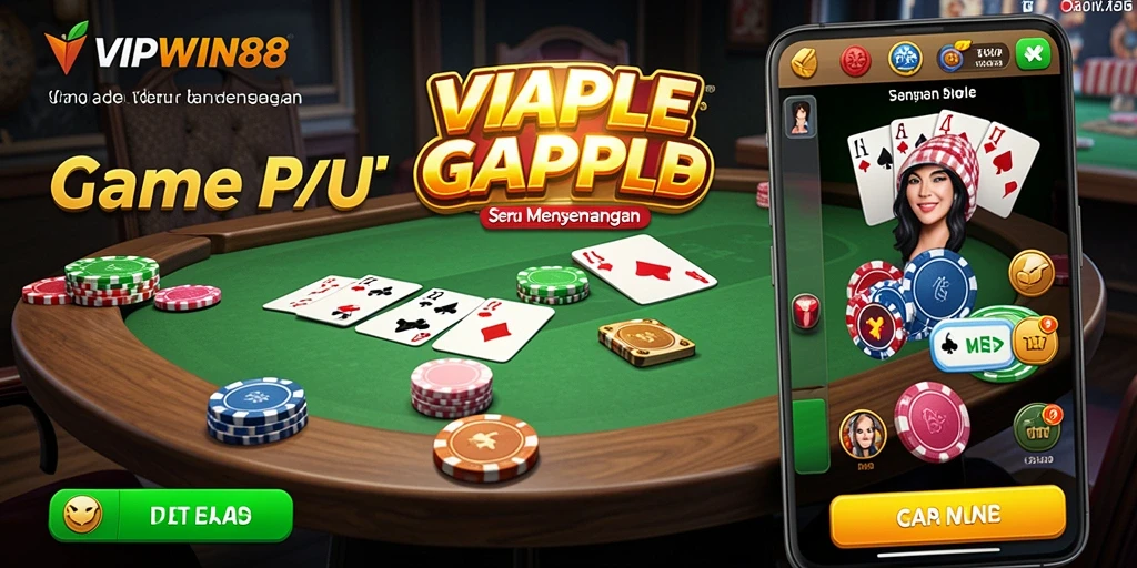 Tampilan gameplay Gaple di VIPWIN88 yang seru.
